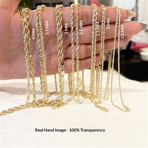 Italian 14k REAL Solid Yellow Gold 2mm Diamond Cut Rope Chain Necklace ...