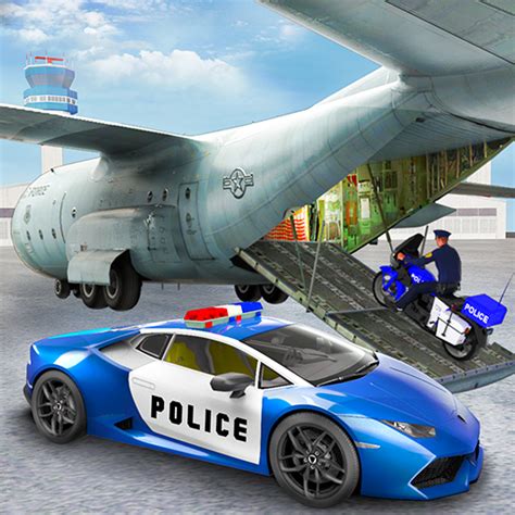 US Police Cargo Plane Transporter: Airplane Adventure Simulator Free 3D ...