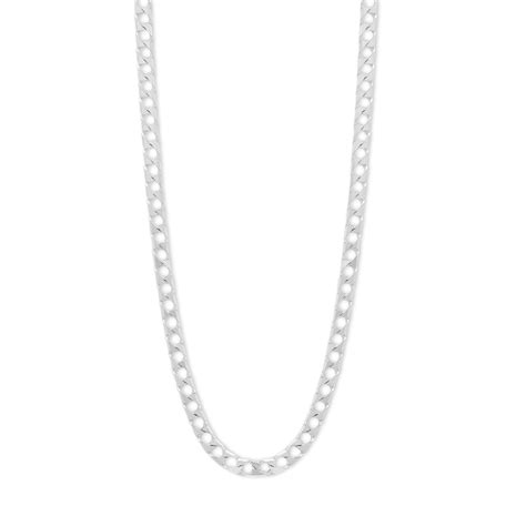 Buy Elegant Links Rhodium-Plated Men's Silver Chain – Zavya