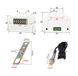 ZX-5DK 5-Digit Magnetic Sensor Digital Counter