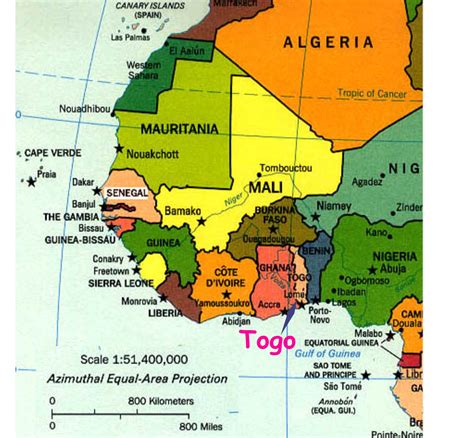 Map Of Togo