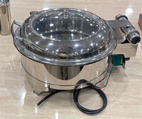 Electric Stainless Steel Round Hydraulic Chafing Dish, 5 Liters, Buffe ...
