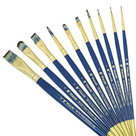 Flash Paint Brushes Set-Handmade Professional Artist Painting Brush Set ...