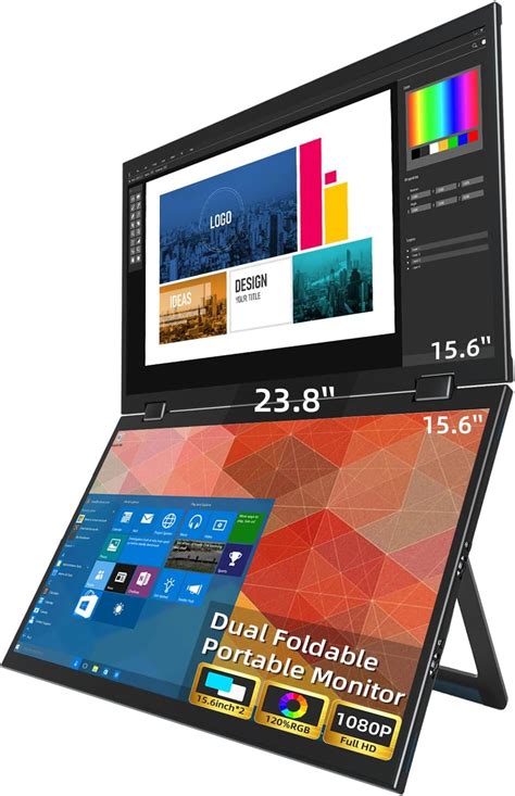 Virzen Foldable Dual Screen Portable Monitor for Laptop PC India | Ubuy