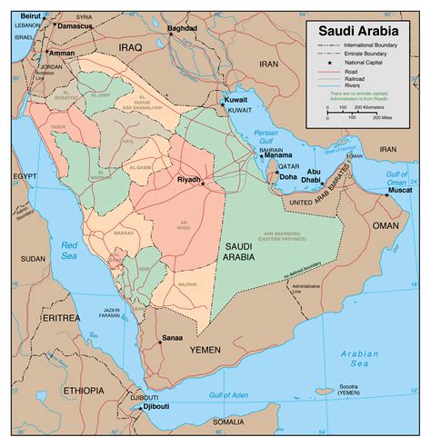 Printable Map Of Saudi Arabia