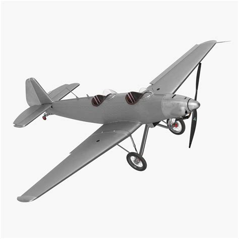 3D Retro Sport Plane Rigged for Cinema 4D model | 3D Molier International