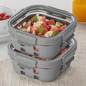 Buy Borosil Klip N Store Plus 2pc Set Square Glass Food Storage ...