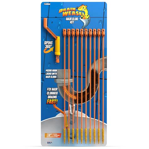 FlexiSnake Drain Weasel Sink Snake Hair Clog Remover Tool, Sink, Pipe ...