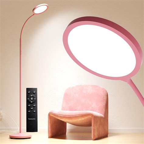 luckystyle Pink Floor Lamp,Super Bright Dimmable LED Lamps for Living ...