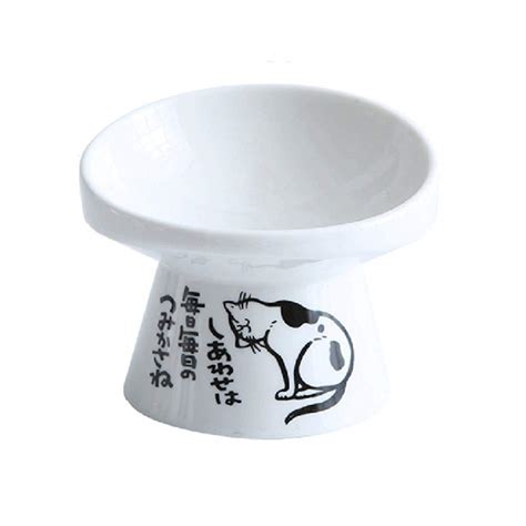 gutongyuan Raised Cat Bowls for Food and Water, Elevated Tilted ...