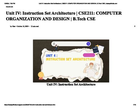 UNIT 2 - latest material - nit II: Digital Systems I CSE211: COMPUTER ...