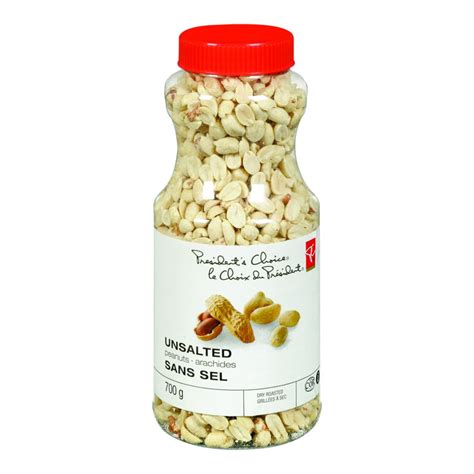 Dry-Roasted Unsalted Peanuts - 700 g - PRESIDENT'S CHOICE