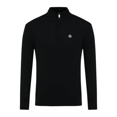 Buy Men Black Solid Long Sleeve Sweater Online at The Collective - 674590