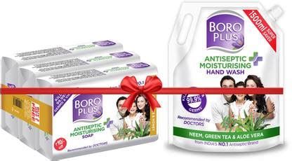 BOROPLUS Antiseptic + Moisturising Soap 125g (Pack of 6) + Hand Wash ...