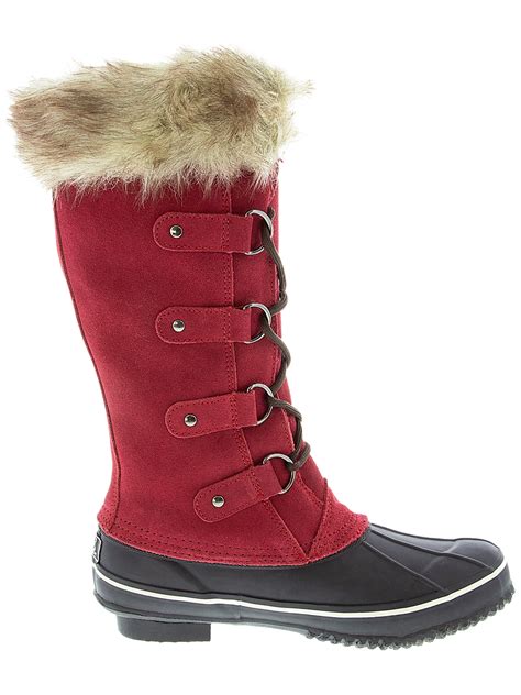 Kreated Equal Faux Fur Women's Tall Arctic Winter Boots - 6M - Red ...