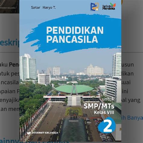 Jual Pendidikan pancasila SMP kelas 8 Erlangga Kurikulum Merdeka ...
