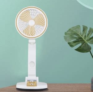 Nextbot Rechargeable Folding Fan with LED light 3 Blade Table Fan Price ...