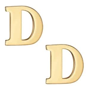 FURE D Initial Metal Collar Pins (Golden) for Men and Women - Set of 2 ...