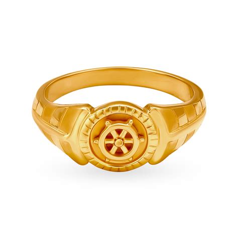 Extravagant Ship Wheel 22 Karat Gold Ring