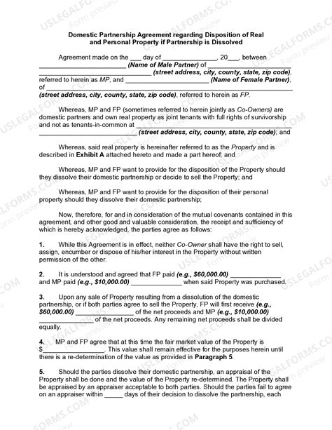 Domestic Partnership Agreement Form With Irs | US Legal Forms