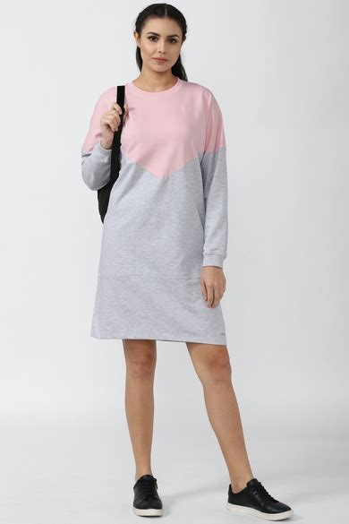 Buy Women Grey Print Knee Length Casual Dress Online - 729944 | Van Heusen