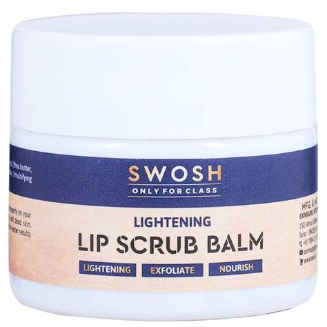 SWOSH Lip Scrub For Dark Lips To Lighten Pink 20 gram With Beeswax and ...
