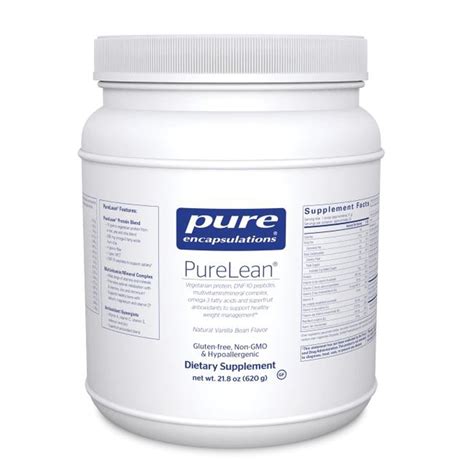 Pure Encapsulations PureLean Protein Natural Vanilla Bean -- 21.8 oz ...