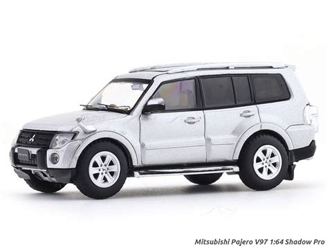Mitsubishi Pajero V97 Silver 1:64 Shadow Pro diecast scale model car ...