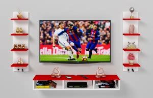 Captiver Large Wall Mounted Tv Unit 55 Inch Engineered Wood TV ...
