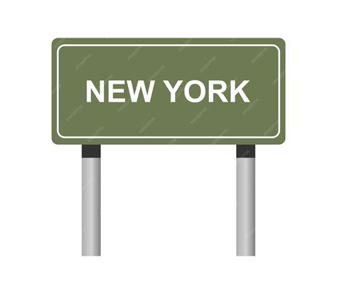 Premium Vector | New york road sign