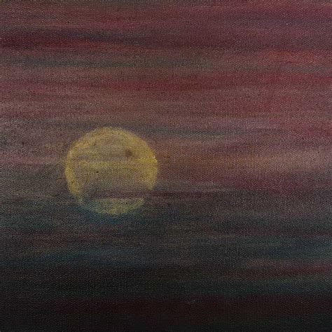 Handmade Sunset Landscape Canvas Painting