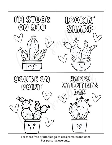 93 CUTEST Printable Valentine's Day Cards To Color - Cassie Smallwood ...