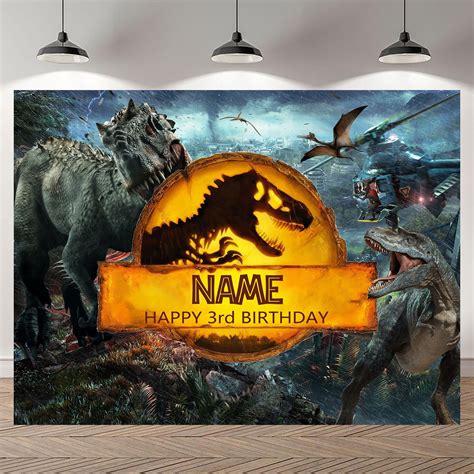 Buy Jurassic World Dominion Dinosaur Birthday Backdrop Baby Shower ...