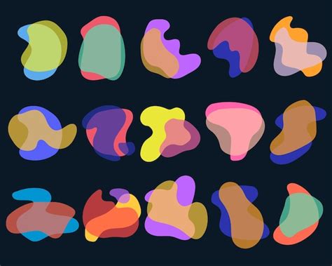 Colorful abstract shapes collection | Premium Vector