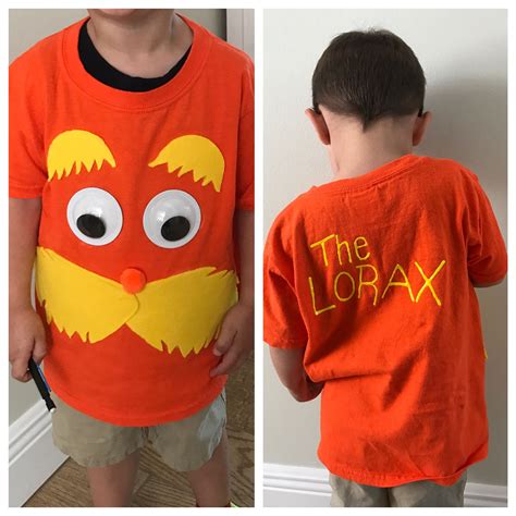 The Lorax DIY Shirt #happybirthdaydrseuss | Dr seuss diy costumes, Dr ...