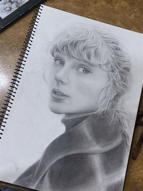 Taylor Swift Drawing Taylor Swift Colored Pencil Drawing Etsy UK
