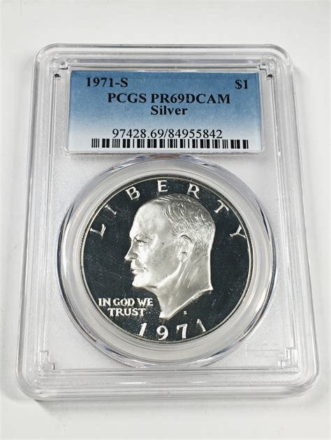 1971-S Proof Eisenhower Silver Dollar*Graded PR69 DCAM by PCGS ...