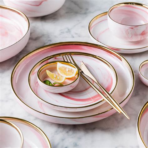 Pink Marble Bowls Online - Premium Serving Bowl | Nestasia