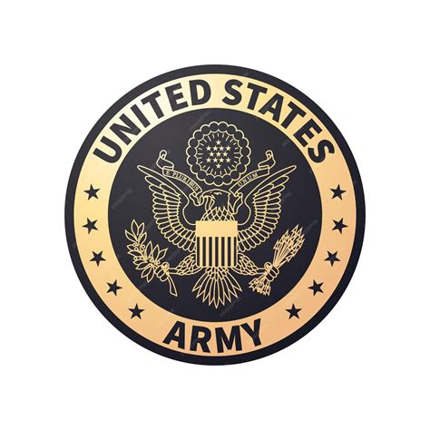 Premium Vector | Vector golden seal of the united states army