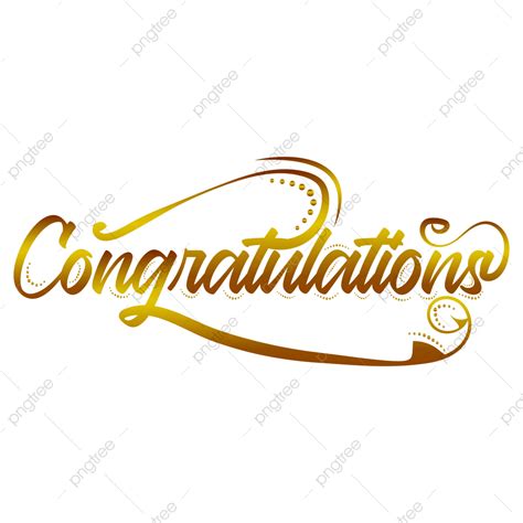 Gold Congratulations Lettering Transparent Background, Congratulations, Gold Congratulations ...
