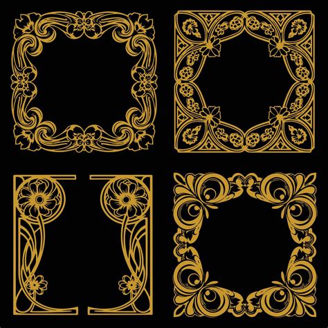 Elegant Floral Frames Premium Decorative Set Packs for Weddings ...