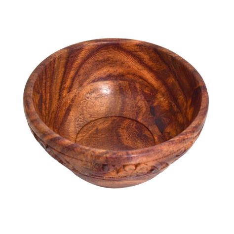 Buy Namah Cares Wooden Serving Bowl| Sheesham Wood Serving Bowl Simple ...
