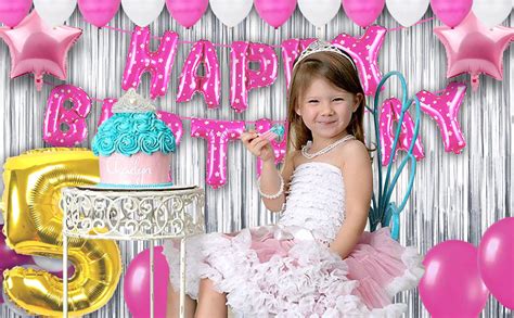 Party Propz 5th Birthday Decoration Items For Girls - 58Pcs Fifth ...