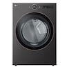 LG 7.4-cu ft Stackable Steam Cycle Vented Smart Gas Dryer (Black ...