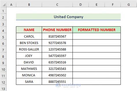 How to Add Code to Telephone Numbers On Excel 的图像结果