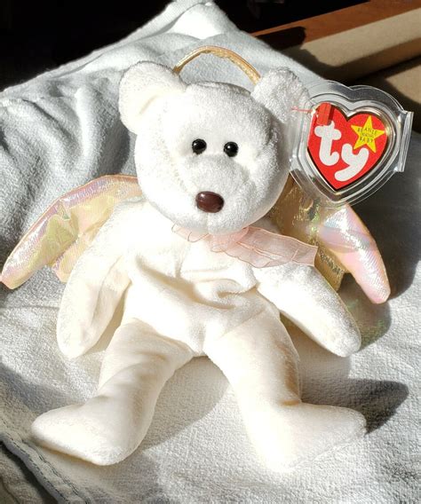 1998 Halo Beanie Original Baby Errors Oddity Brown Nose Tush Tag Red ...