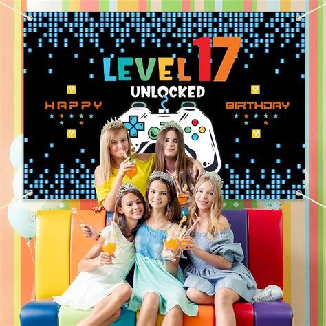 Buy HAMIGAR 6x4ft Happy 17th Birthday Baner Backdrop - Level 17 ...