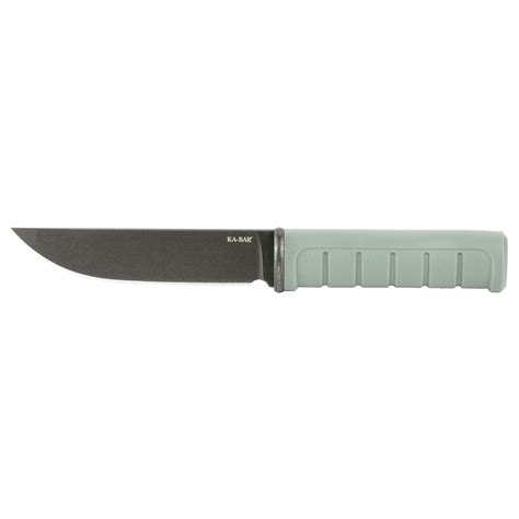KA-BAR Dust II Fixed Blade Knife Clip Point Black Blade 5.25" Green Handle