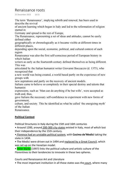 Renaissance in Italy - TheÊtermÊ‘Renaissance ...