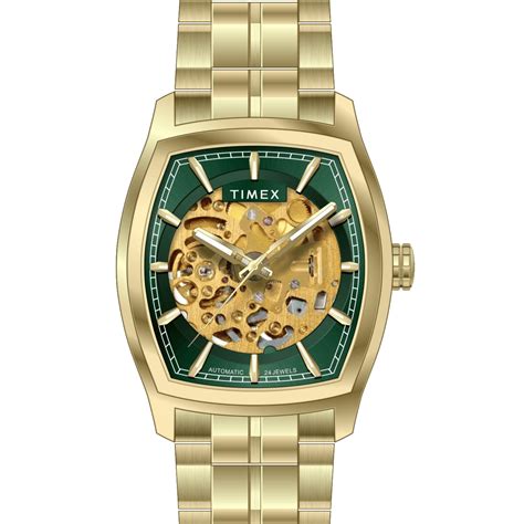 Timex Automatic Green Tonneau Dial Stainless Steel Men's Watch - TWEG2 ...